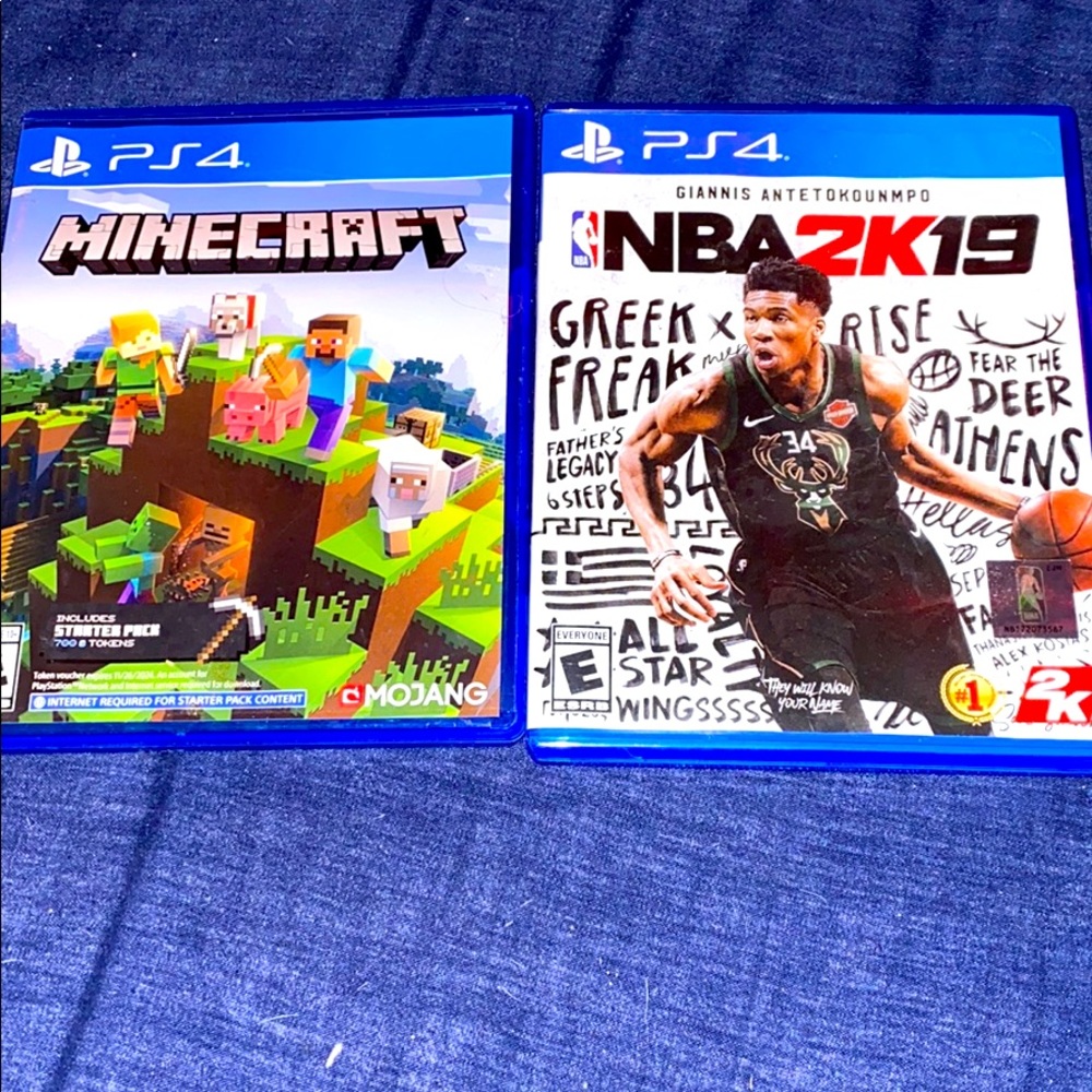 ps4 games, Minecraft, nba 2k19